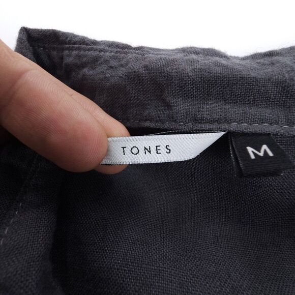 NEW Seaside Tones 100% Linen Boilersuit Coverall Jumpsuit Minimal Workwear Gray - Picture 8 of 9